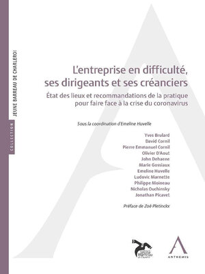 cover image of L'entreprise en difficulté, ses dirigeants et ses créanciers